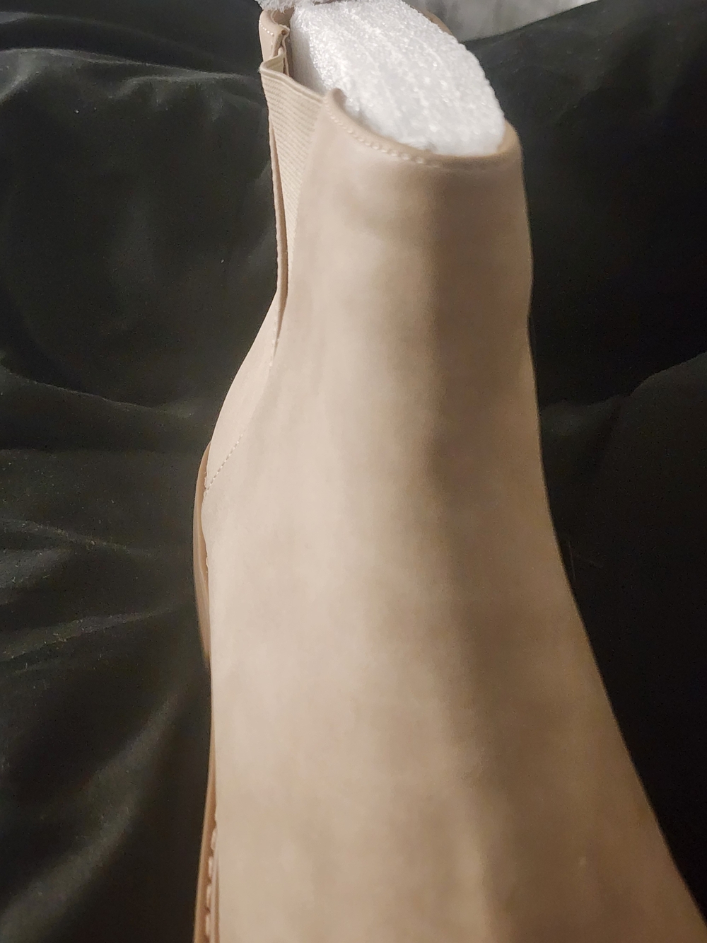 Lane Bryant Beige Chelsea Ankle Booties